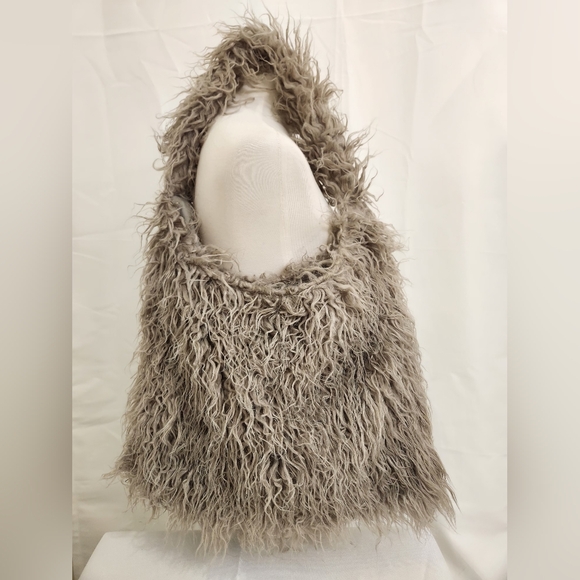 Aimee Kestenberg Handbags - Aimee Kestenberg Faux Fur Slouchy Hobo Bag – Taupe